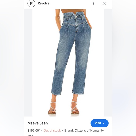 Citizens of Humanity | Maeve Pleated High Rise Jeans in Meadowlark, sz 27 - Picture 1 of 12